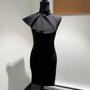 Elegant Black Ruffled Dress